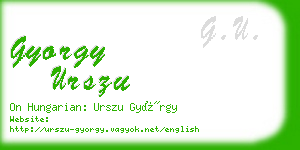 gyorgy urszu business card
